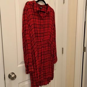 Express Plaid Shirt Dress